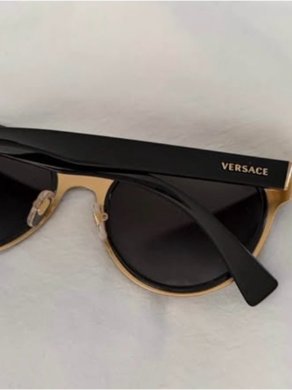 Versace Black and Gold Cat-Eye Women's Sunglasses - Picture 2 of 2